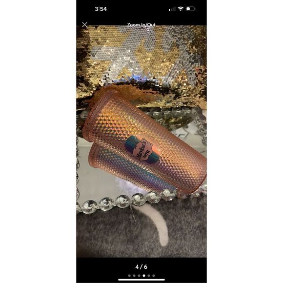 Marylous mary lou studdded pink unicorn tumbler cup bottle - Picture 4 of 5